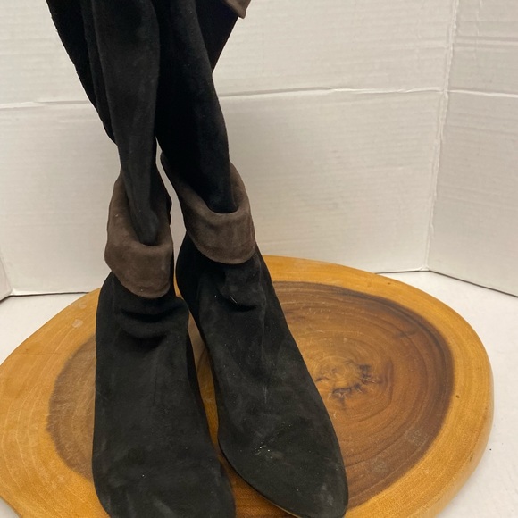 Phyllis Poland Suede Color Block Retro Boots - Picture 9 of 10